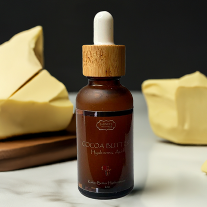     Cocoa butter hyaluronic acid serum for deep hydration and glowing skin