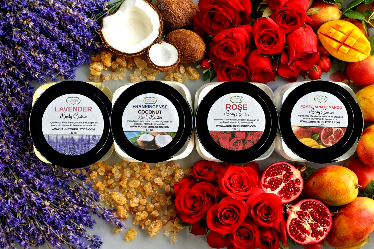 Whipped herbal body butter in jar, plant-based moisturizer for dry skin, eczema, and glowing skin
