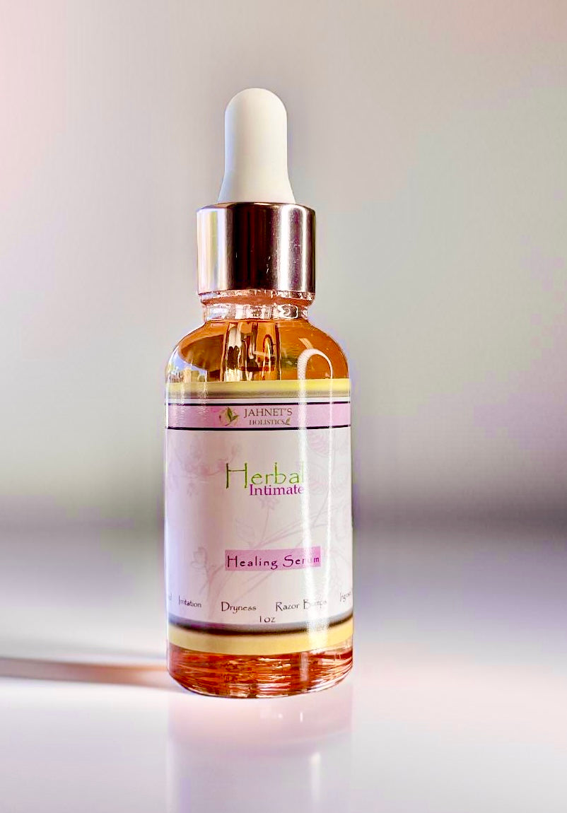     Plant-based herbal intimate serum for feminine care and hydration”