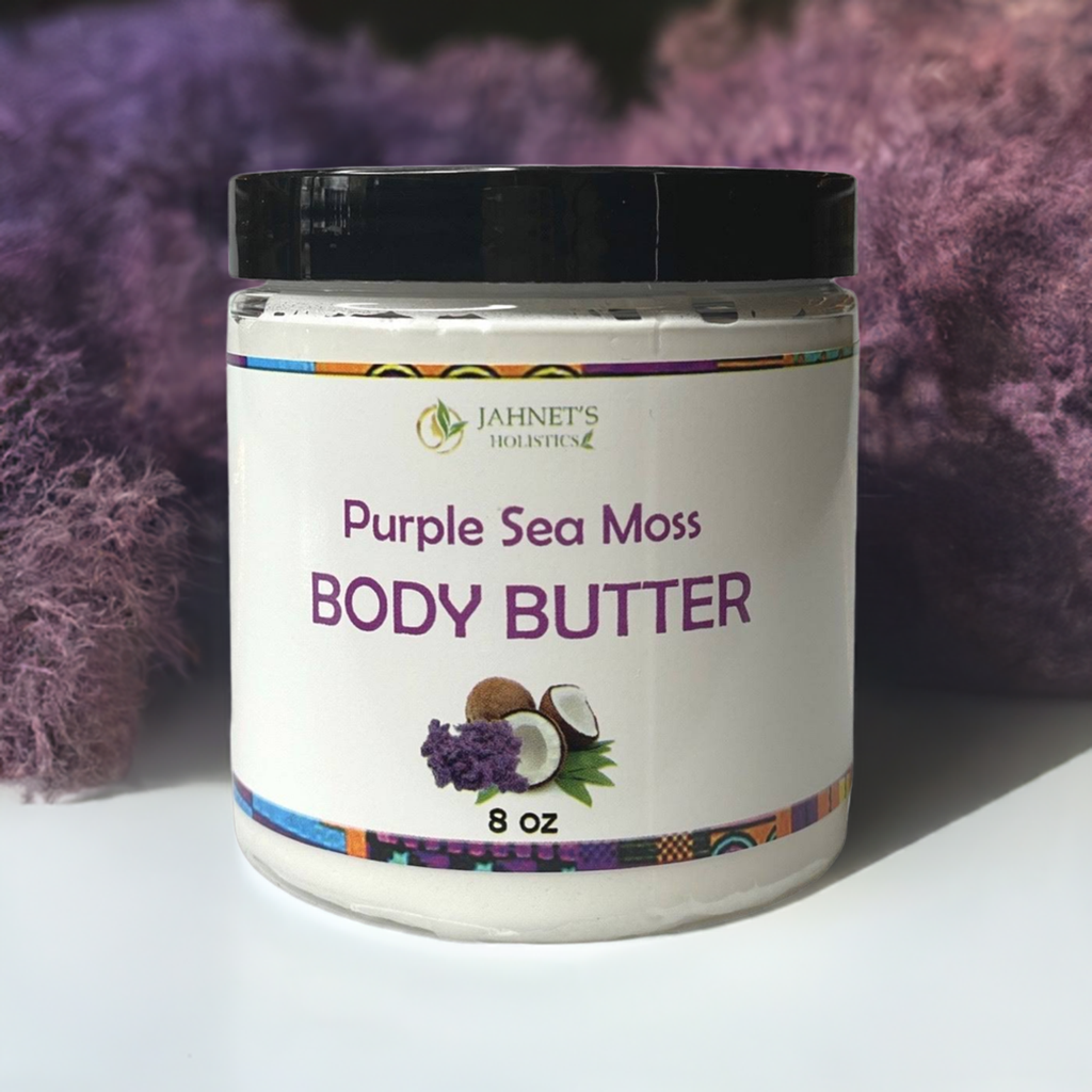 Whipped Purple Sea Moss Body Butter | Hydrating Plant-Based Moisturizer for Glowing Skin, Dry Skin & Even Tone