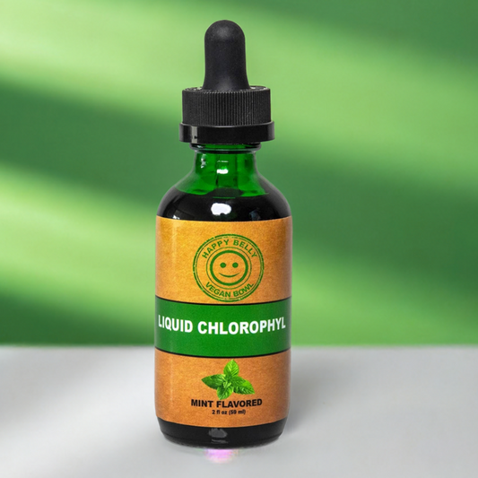 Liquid chlorophyll drops for detox, clear skin, body odor control, and gut health support