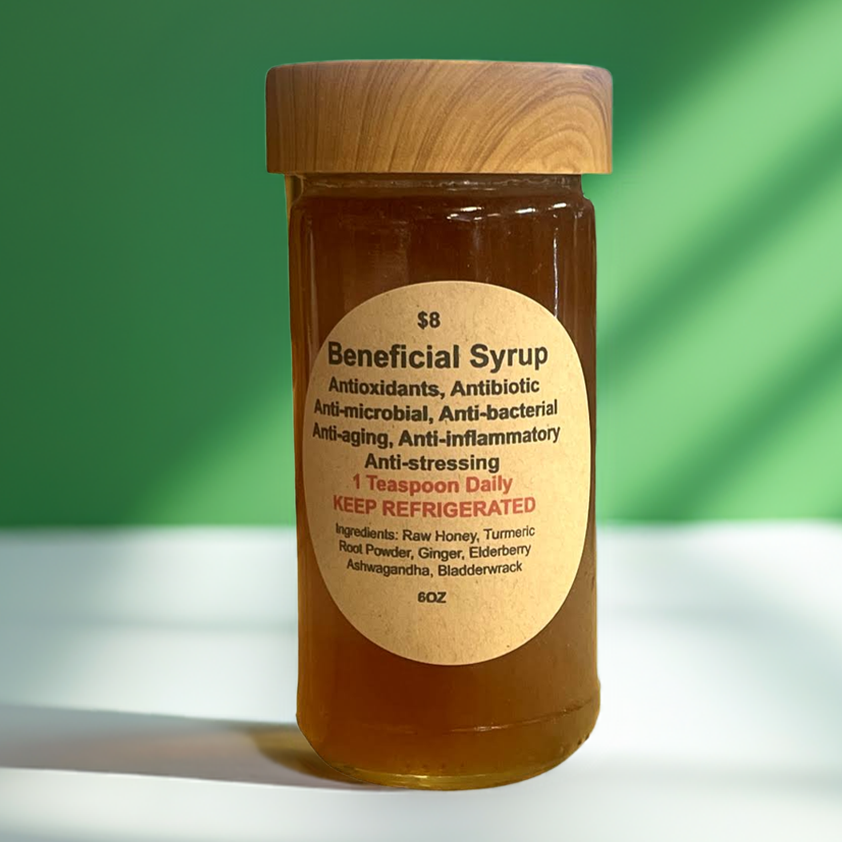     Holistic herbal syrup with ashwagandha bladderwrack and ginger roots”
