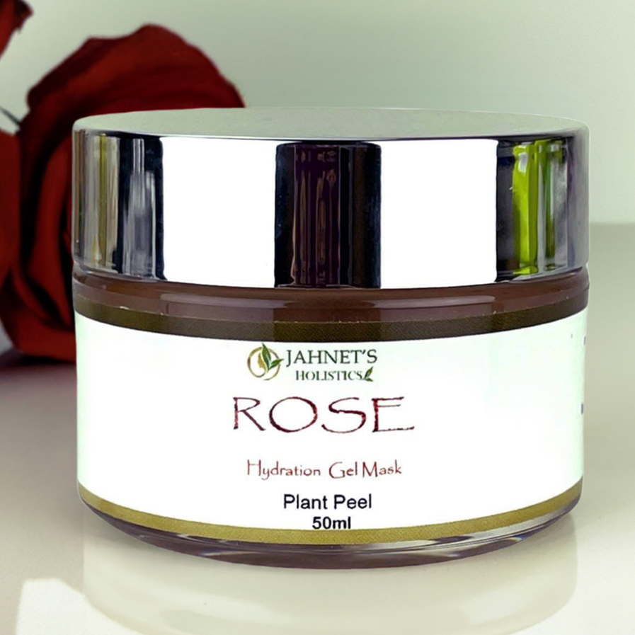     Plant-based rose hydration gel mask for glowing and hydrated skin”