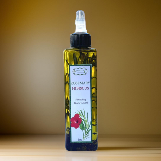     Rosemary hibiscus hair growth oil for scalp stimulation and hair strengthening”
