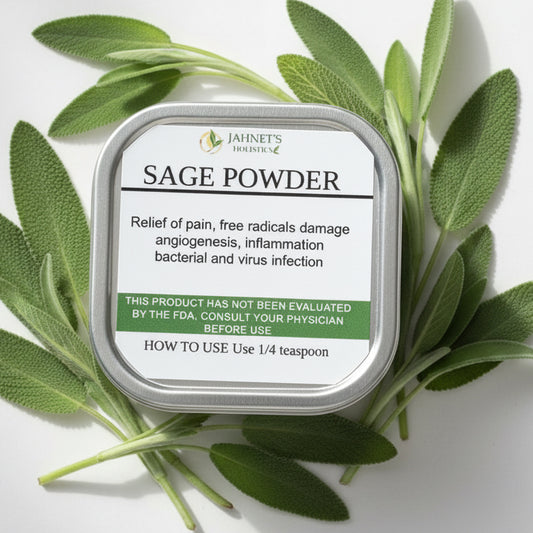     Pure sage leaf powder for cleansing and antioxidant support”