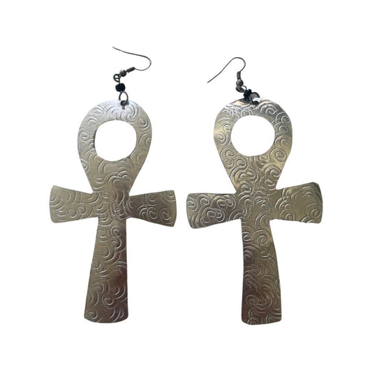 ANKH SILVER EARRINGS