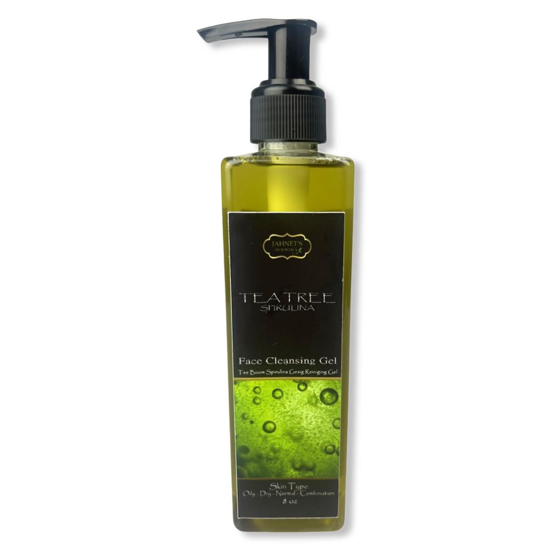 tea tree spirulina acne face cleansing gel