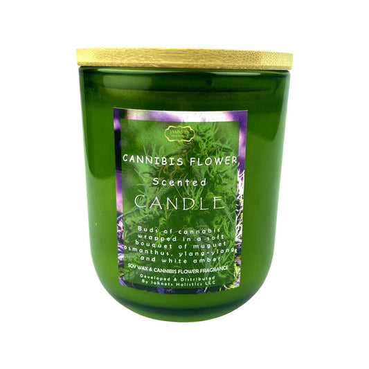 CANNIBIS FLOWER CANDLE (10oz)