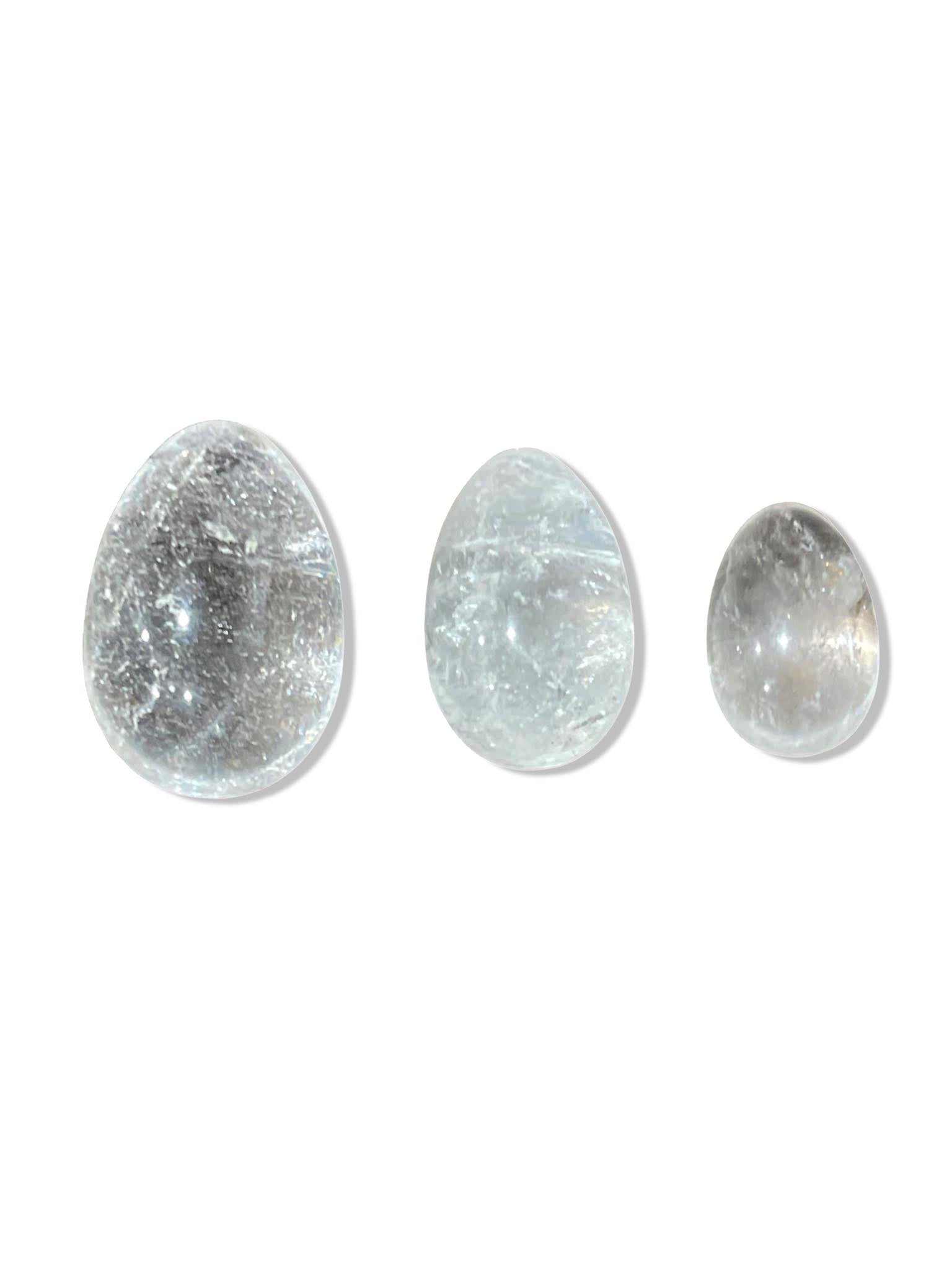 clear quartz yoni eggs